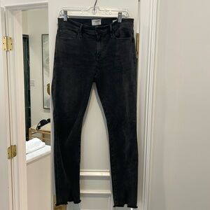 Frame Le Skinny De Jeanne Triangle Hem Crop Skinny Jeans Size 30